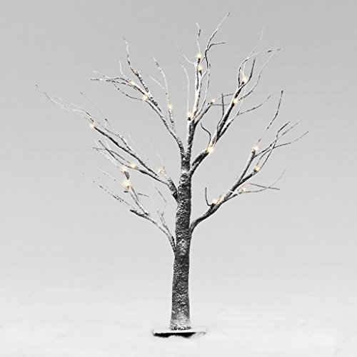 Decorative LED Lit Wintertime Snow Dusted Tree - 25