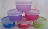 6 Tupperware Smidgets - Rainbow Colors