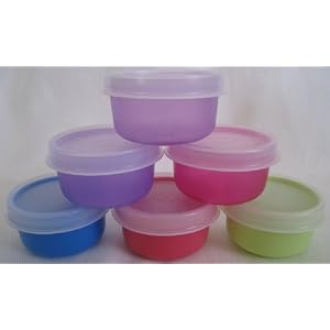 6 Tupperware Smidgets - Rainbow Colors by Tupperware