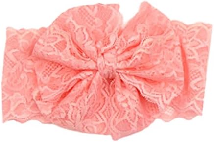 Binmer(TM)Children Lace Big Bow Girls Headband Baby Hairband Kids Head Wraps (Pink)