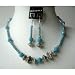 Nsc332 Classic Tribal Ethnic Turquoise Crystals Beads Necklace Set