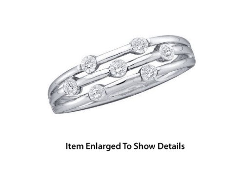 Nice Lady's Diamond Accented White Gold Promise Ring