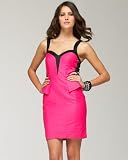 bebe Sexy Stretch Cotton Halter Dress