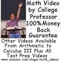 Statistics and Probability DVDs By College Math Professor-over 17 Hours Http://www.amazon.com/shops/math_videos