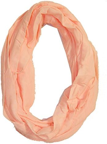 Light Weight Soft Infinity Solid Color Jersey Fashion Scarf Shawl Wrap Loop,One Size,Baby Pink