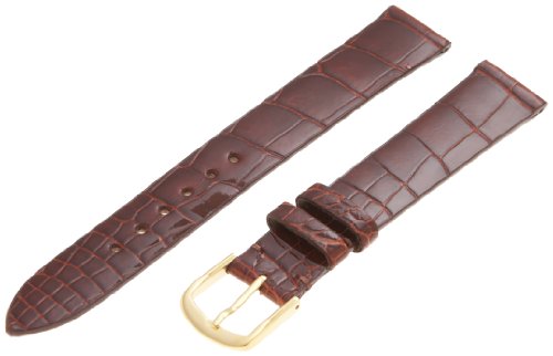 Hadley-Roma Mens MS2009RB-180 18-mm Chestnut Genuine Alligator Leather Watch Strap Hadley-Roma Mens MS2009RB-180 18-mm Chestnut Genuine Alligator Leather Watch Strap