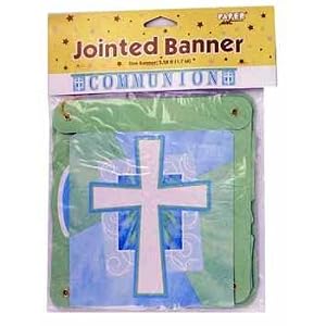 Communion Products Communion Blue Banner (pack Of 96) Pack of 96 pcs