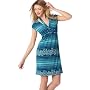 Miss Chievous Cap-Sleeve Floral Striped Dress