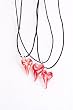 Latticino Heart Necklace