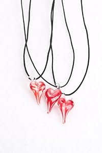 Latticino Heart Necklace