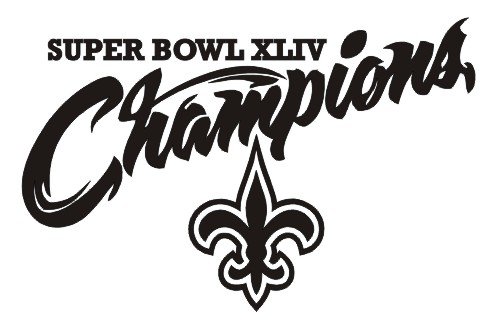 Super Bowl XLIV Champions New Orleans Saints Decal/Sticker, Pink