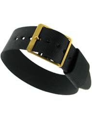 14mm Milano WB Sport Strap Wrap Thin Nylon Buckle Black Replacement Watch Band E 14B