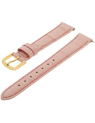 Hadley-Roma Womens LSL135RH-140 14-mm Pink Alligator Grain Leather WatchStrap
