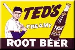 Ted Williams Ted's Creamy Root Beer Refrigerator Magnet