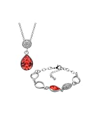Generic Women 18k Gold Plated Set Necklace Bracelet