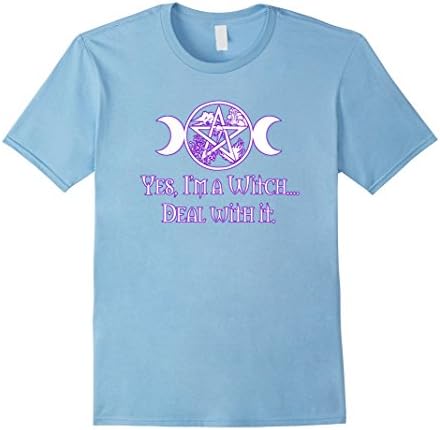Men's Yes, I'm a Witch T-Shirt Medium Baby Blue