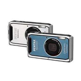 OPTIO W-60 10.0 MEGAPIXEL 5X WIDE ANGLE OPTICAL ZOOM 2.5 INCH LCD SCREEN WATERPROOF DIGITAL CAMERA - SILVER