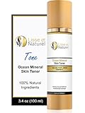 Lisse et Naturel Ocean Mineral Skin Toner - 100% Natural and Organic Anti Aging Face Toner With Vitamin C, Glycolic Acid, MSM & More - Nourishes and Hydrates The Skin Deeply - 3.4 OZ Size