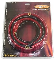 Power Bright 4-AWG6 4 AWG Gauge 6-Foot Professional Series Inverter Cables