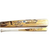 Ernie Banks Autographed Blonde Louisville Slugger Bat with HOF 512 HRS Inscription