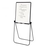 Ultima Economy Dry-Erase/Flip Chart Easel, Adjusts From 39"-70", Black QRT101EL