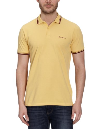 Ben Sherman Herren Poloshirt MC00001S, Gr. 52 (L), Gelb (yellow sand 83C) Preisvergleich