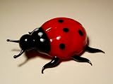 Blown Glass Art Animal Insect Figurine Ladybug