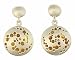 Designer handcrafted sterling silver and 22ct yellow gold earrings with presentation box