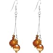 Copper Color Kabibe Shell Dangle Earrings