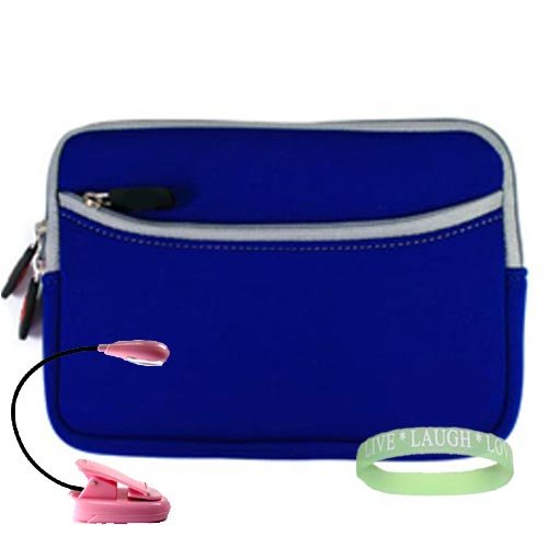 Sony Reader Digital Book with touch screen Glove Sleeve bag Cover carrying Case with Accessories Pocket --- BLUE + Pink Double Bright Sony reader 2 - LED Book Light + Vangoddy tm - Live*Laugh*Love wrist band!!! Image Sony Reader Digital Book with touch screen Glove Sleeve bag Cover carrying Case with Accessories Pocket --- BLUE + Pink Double Bright Sony reader 2 - LED Book Light + Vangoddy tm - Live*Laugh*Love wrist band!!!