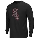 Chicago White Sox Black Silver Era Retro Logo Long Sleeve T-Shirt