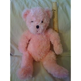 Pink Teddy Bear 11 inches sitting, 16 inches standing