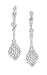 Sterling Silver Diamond Pave Drop Earrings