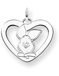 Sterling Silver Disney Piglet Heart Charm