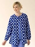 Christmas Winter Holiday Snow Man Dickies Long Sleeve Scrub Warm Up Jacket Print (XS-2X)