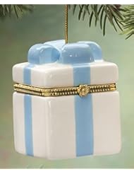 Home: Miles Kimball Personalized Blue Trinket Box Ornament - Miles Kimball