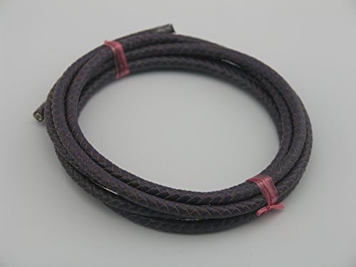 2 Yards 6.0mm Purple Color Soft Braided Bolo Real Leather Cord