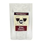 5.5oz Plastic Wine Glasses 2pc Clear 40ct - 10 Pack