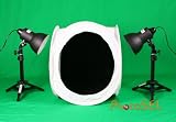 PhotoSEL LB-112E22 Studio Lighting Kit with 40cm Light Tent 2x26w 5400K CRI>90 Bulbs