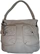 Women's B Makowsky Purse Handbag Stone Camilla Hobo Leather