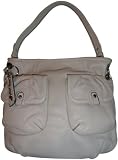Women’s B Makowsky Purse Handbag Stone Camilla Hobo Leather thumbnail