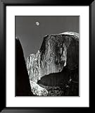 IMAGE OF Moon and Half Dome, Yosemite National Park, 1960 Framed Art Poster Print by Ansel Adams, 31x37