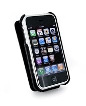Tuff-Luv Flip Style Leather Case Cover for Apple iPhone 3G - Black