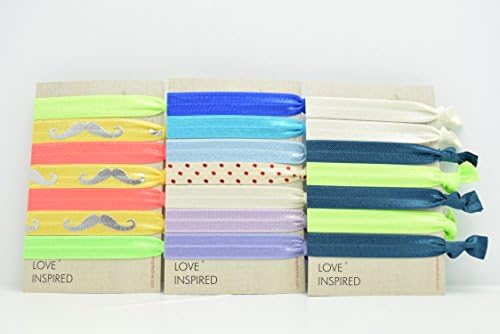 Elastic Knotted Ponytail Holders Hair Ties Ribbon Twist Bands Accessories Silver Quatrefoil Pattern with Neutral Tone Solids By Love Inspired Me
