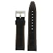 Watch Band Genuine Calfskin Alligator Grain Black with Orange Stitching Thick Padded 22mm