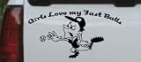 Funny Girls Love My Fast Balls Pitcher Sports Car Window Wall Laptop Decal Sticker -- Black 8.5in X 4.4in