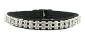 3/8" Black Rhinestone Dog Collar (Medium)