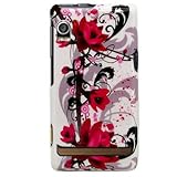 Art Flower White Vintage with Pink Rose for Verizon Motorola Droid A855 Sna ....
