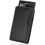 PDair V01 Black Leather Case for Sony Xperia Sola