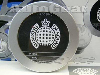 Ministry Of Sound MOS Silver Alloy Aluminium Car License Tax Disc Holder